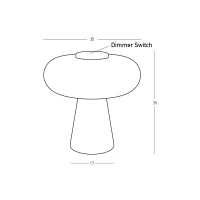 LED Portable Table Lamp, Matt Black, 3000K, Touch Dimming - Image 2