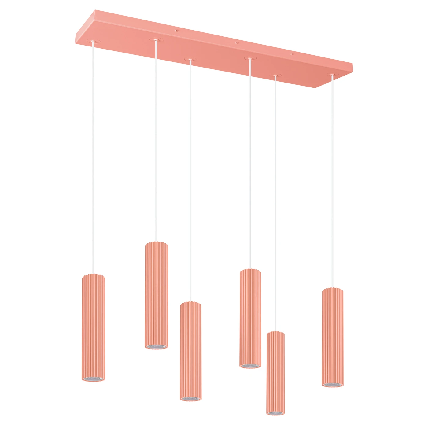 Pakabinamas šviestuvas 80 cm / 48W – linijinis, persikinis, DALI