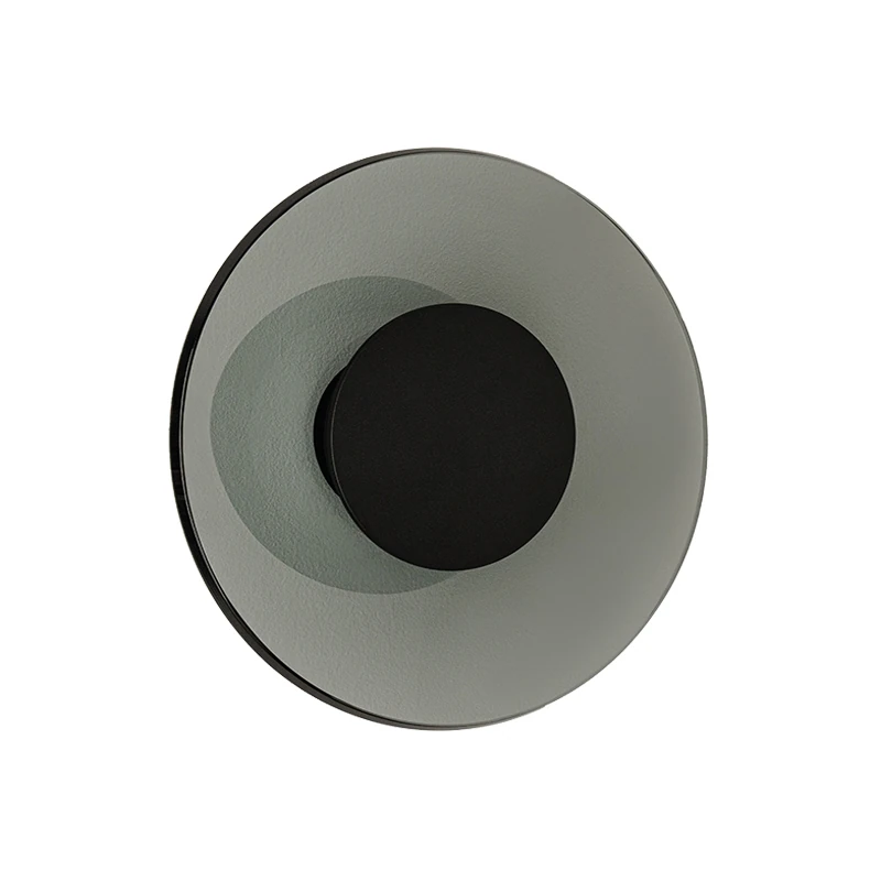 Tamsinto Stiklo LED Sieninis Šviestuvas, Juodas Matinis