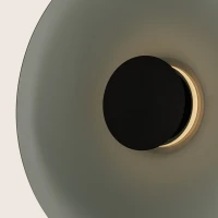 LED Sieninis Šviestuvas su Tamsintu Stiklu, Juoda Apdaila - Nuotrauka 3