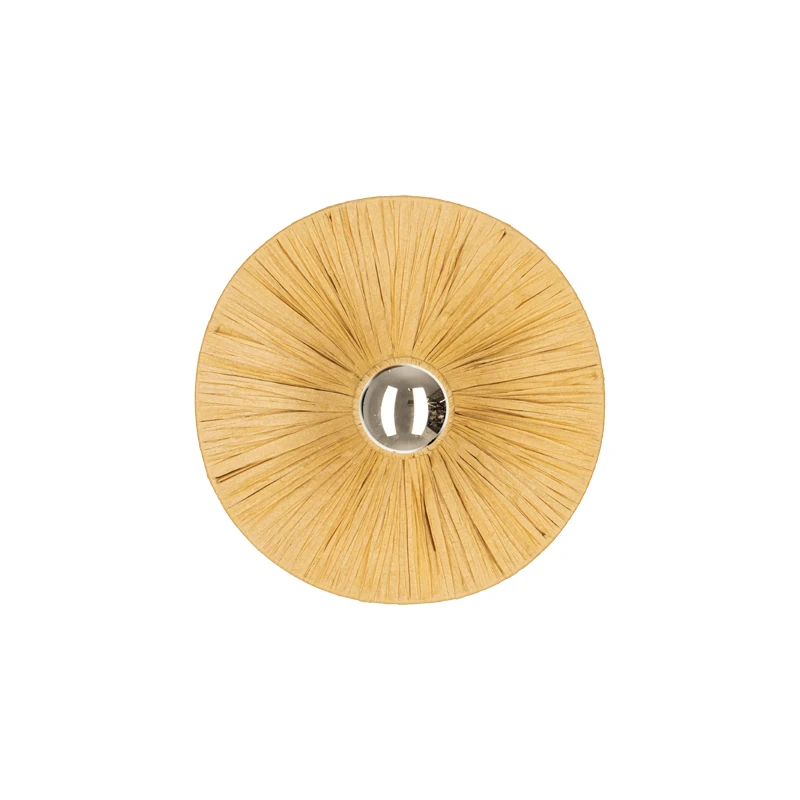 Rattan Wall Light, Beige, Ø25 cm