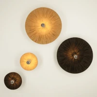 Rattan Wall Light, Beige, Ø25 cm - Image 1