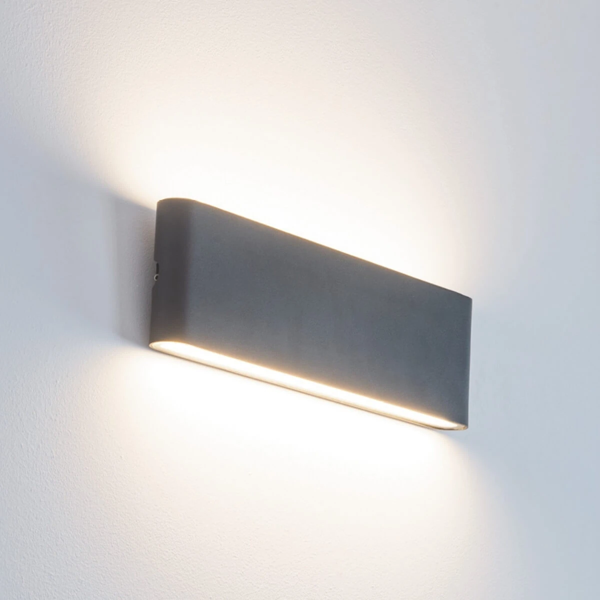 LED lauko sieninis šviestuvas 2x10W 3000K IP65 grafito spalvos