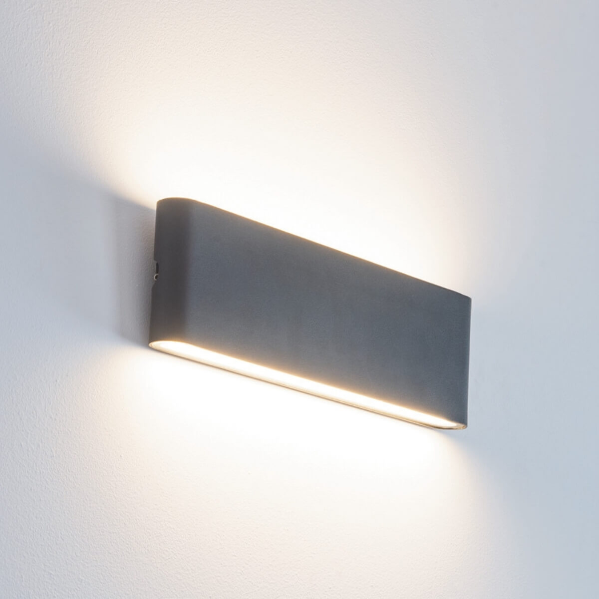 LED lauko sieninis šviestuvas 2x10W 3000K IP65 grafito spalvos