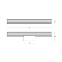 LED Bathroom Wall Light, 60cm, Matt White, IP44 - Image 2