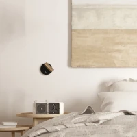 LED Sieninis Skaitymo Šviestuvas 3W, Liečiamas Reguliavimas, Juoda ir Auksinė - Nuotrauka 1