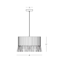 Boho Paper Rope Tassel Pendant Light - Image 5