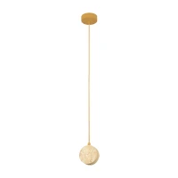 Natural Stone & Gold LED Pendant Light - Image 2