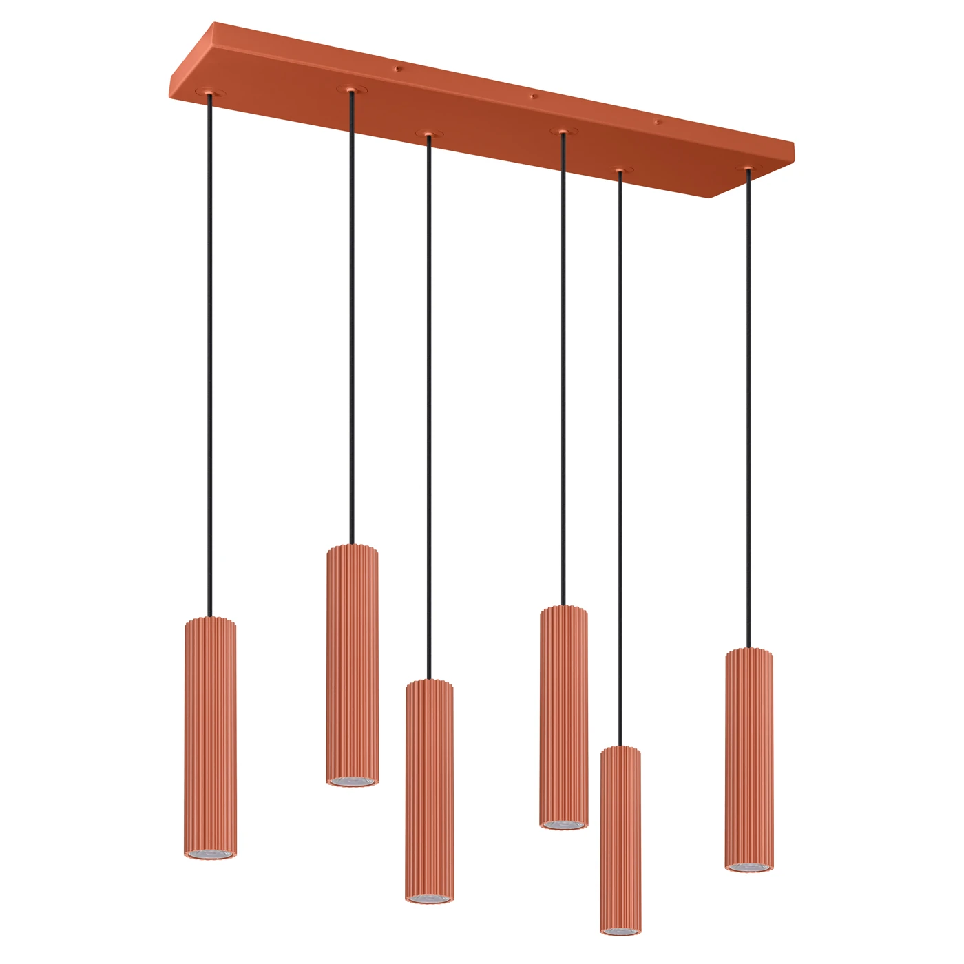 Pakabinamas šviestuvas 80 cm – linijinis, raudona, DALI/Mygtukinis reguliavimas