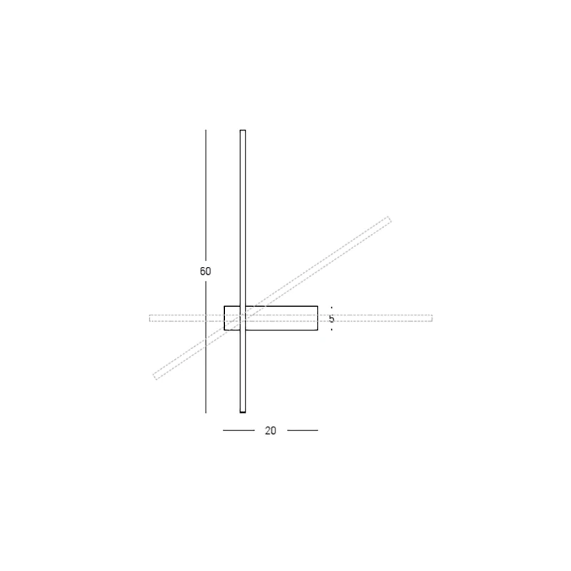 Linear Black LED Wall Light 10W 3000K