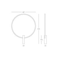 Apvalus LED Sieninis Šviestuvas 23W 3000K - Nuotrauka 3