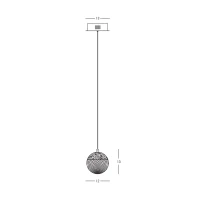 Gold Faceted Sphere LED Pendant Light - Image 3