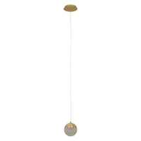 Gold Faceted Sphere LED Pendant Light - Image 1