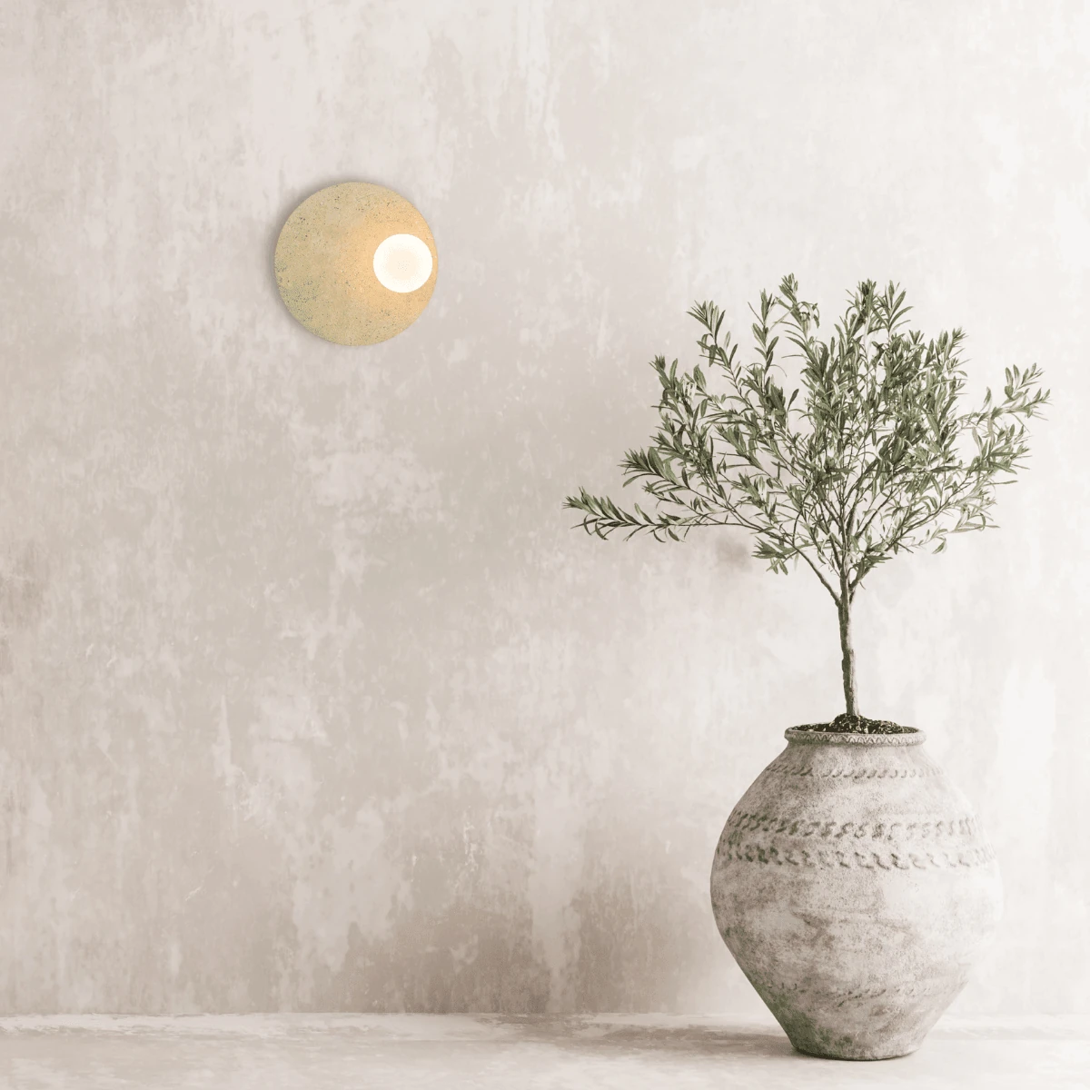 Natural Stone Wall Light, G9, Ø30cm
