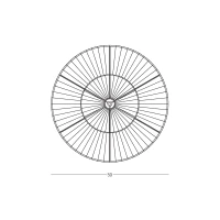 Juodas rotango sieninis šviestuvas, 50cm - Nuotrauka 3