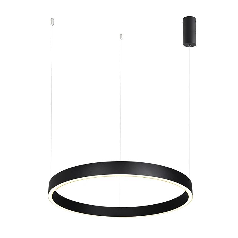 Juodas matinis linijinis LED pakabinamas šviestuvas 59W 3000K, 60 cm