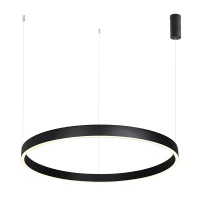 Black Linear LED Pendant Light 80cm, 3000K Dimmable - Image 1