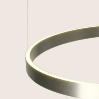 LED Pakabinamas Apvalus Šviestuvas, Ø160 cm, 70W, 3000K, Šlifuotas Pilkas, Dimeriuojamas - Nuotrauka 3