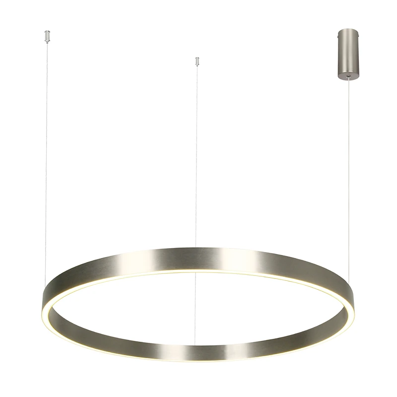 LED Pakabinamas Apvalus Šviestuvas, Ø160 cm, 70W, 3000K, Šlifuotas Pilkas, Dimeriuojamas