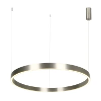 LED Pakabinamas Apvalus Šviestuvas, Ø160 cm, 70W, 3000K, Šlifuotas Pilkas, Dimeriuojamas - Nuotrauka 2