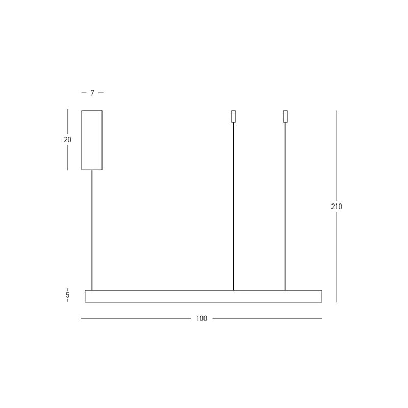 LED Pakabinamas Šviestuvas 88W 3000K Matinė Juoda