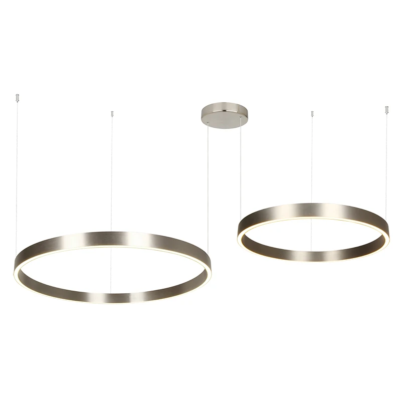 Grey LED Pendant Light 60cm, 118W Dimmable 3000K
