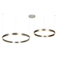 Grey LED Pendant Light 60cm, 118W Dimmable 3000K - Image 1