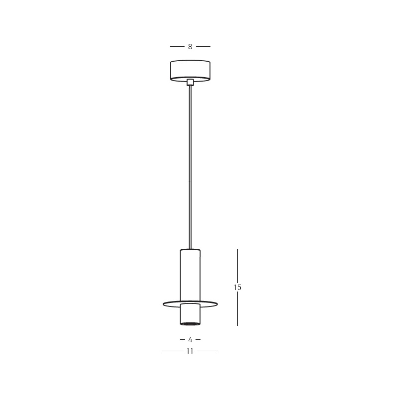 Minimalistinis Matinis LED Pakabinamas Šviestuvas 6W 3000K