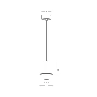 Minimalistinis Matinis LED Pakabinamas Šviestuvas 6W 3000K - Nuotrauka 3