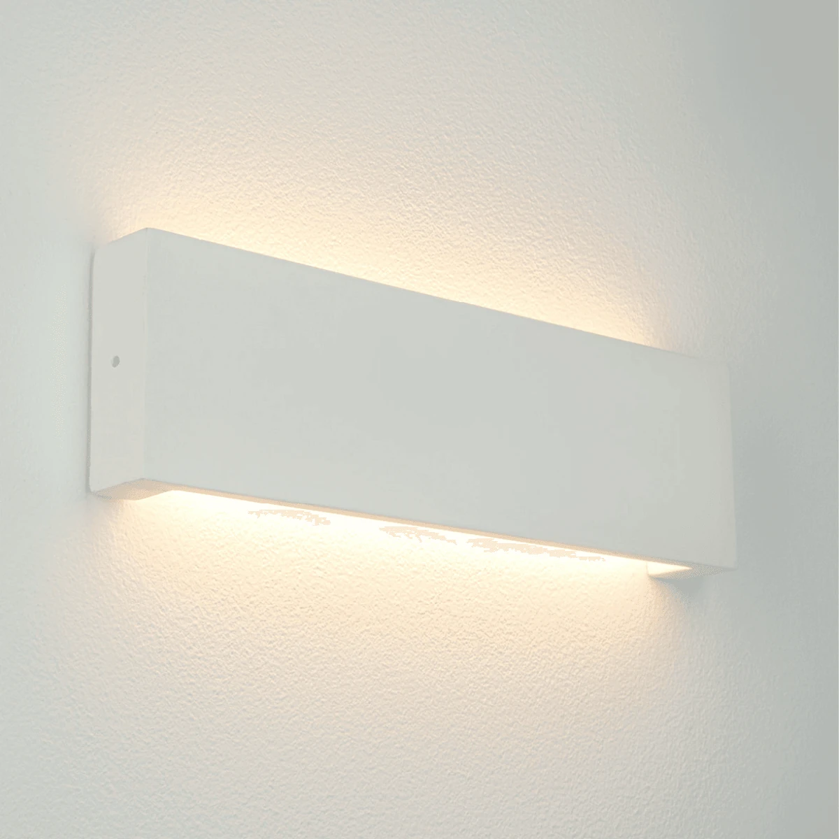 White Rectangular LED Wall Light, 30x8 cm, 3000K