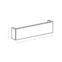 White Rectangular LED Wall Light, 30x8 cm, 3000K - Image 5