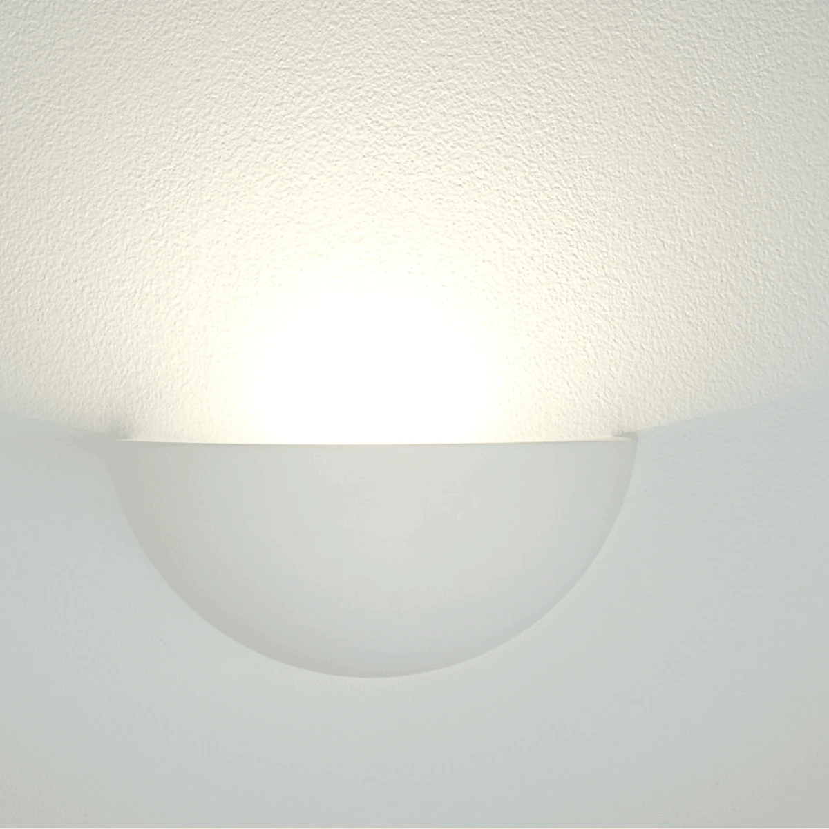White Half-Round LED Wall Light, Selectable CCT