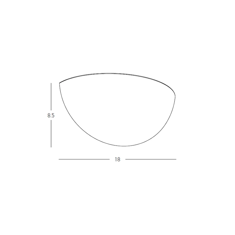 White Half-Round LED Wall Light, Selectable CCT