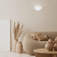 White Half-Round LED Wall Light, Selectable CCT - Image 1