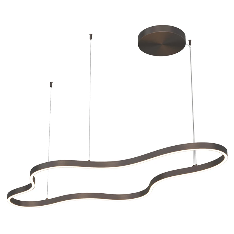 Organic Wave Dimmable LED Pendant Light, Brushed Coffee