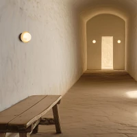Stone & Wood LED Wall Light, 15 cm - Image 1