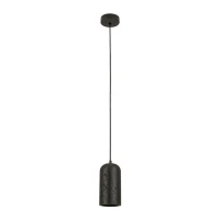 Textured Black Stone Pendant Light - Image 1