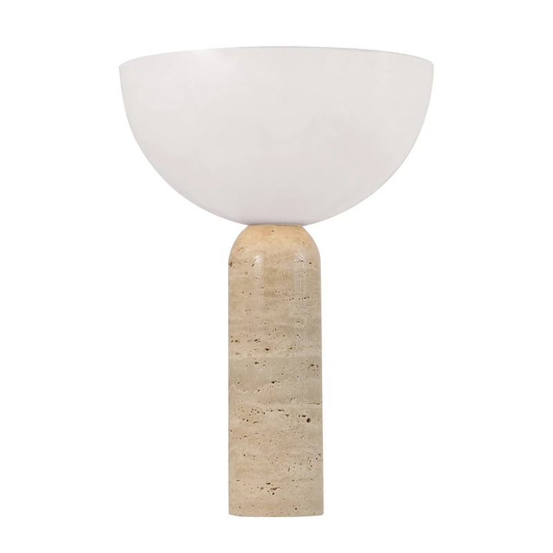 Sculptural Beige Table Lamp