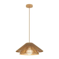Bežinis Pintas Pakabinamas Šviestuvas iš Popieriaus Virvės, 40cm - Nuotrauka 2