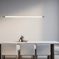 Dimmable LED Linear Pendant Light 33W 3000K, Brushed Coffee - Image 1