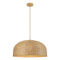 Woven Rattan Dome Pendant Light, 53 cm - Image 2