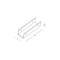 U-Channel Mounting Profile, Black Matt - Image 3