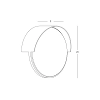 LED Outdoor Wall Light, Grey, 20 cm - Image 4