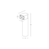 Grey Cylindrical LED Outdoor Wall Light 5W 3000K - Image 3