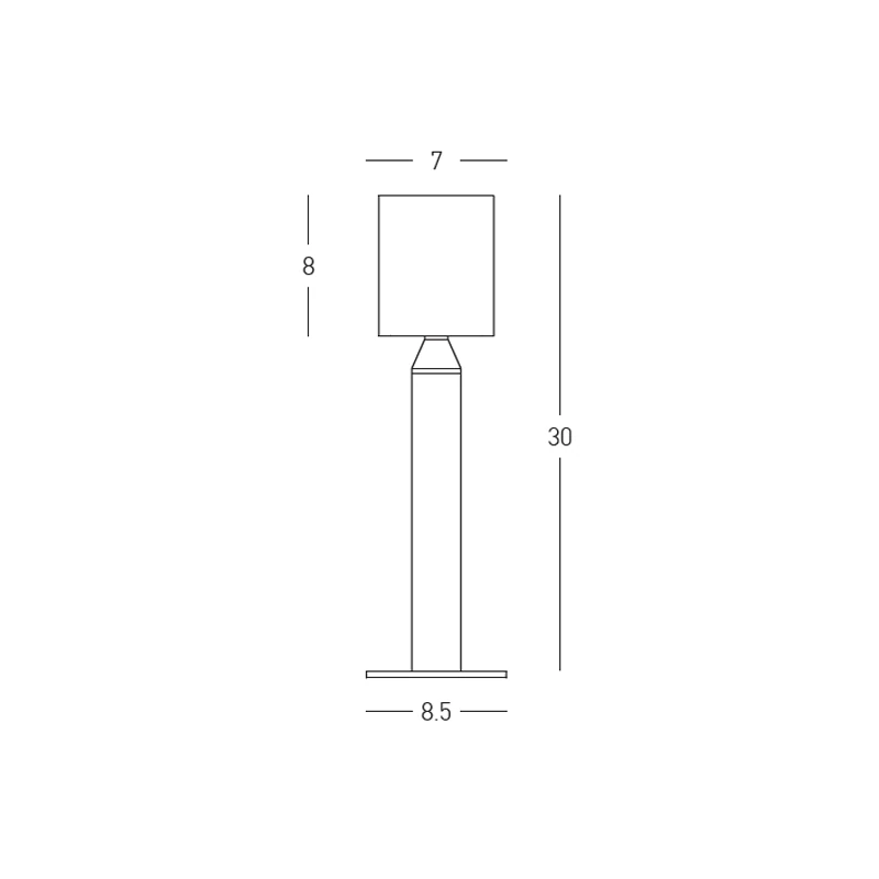 Outdoor LED Bollard Light 8W 3000K IP65, 30cm