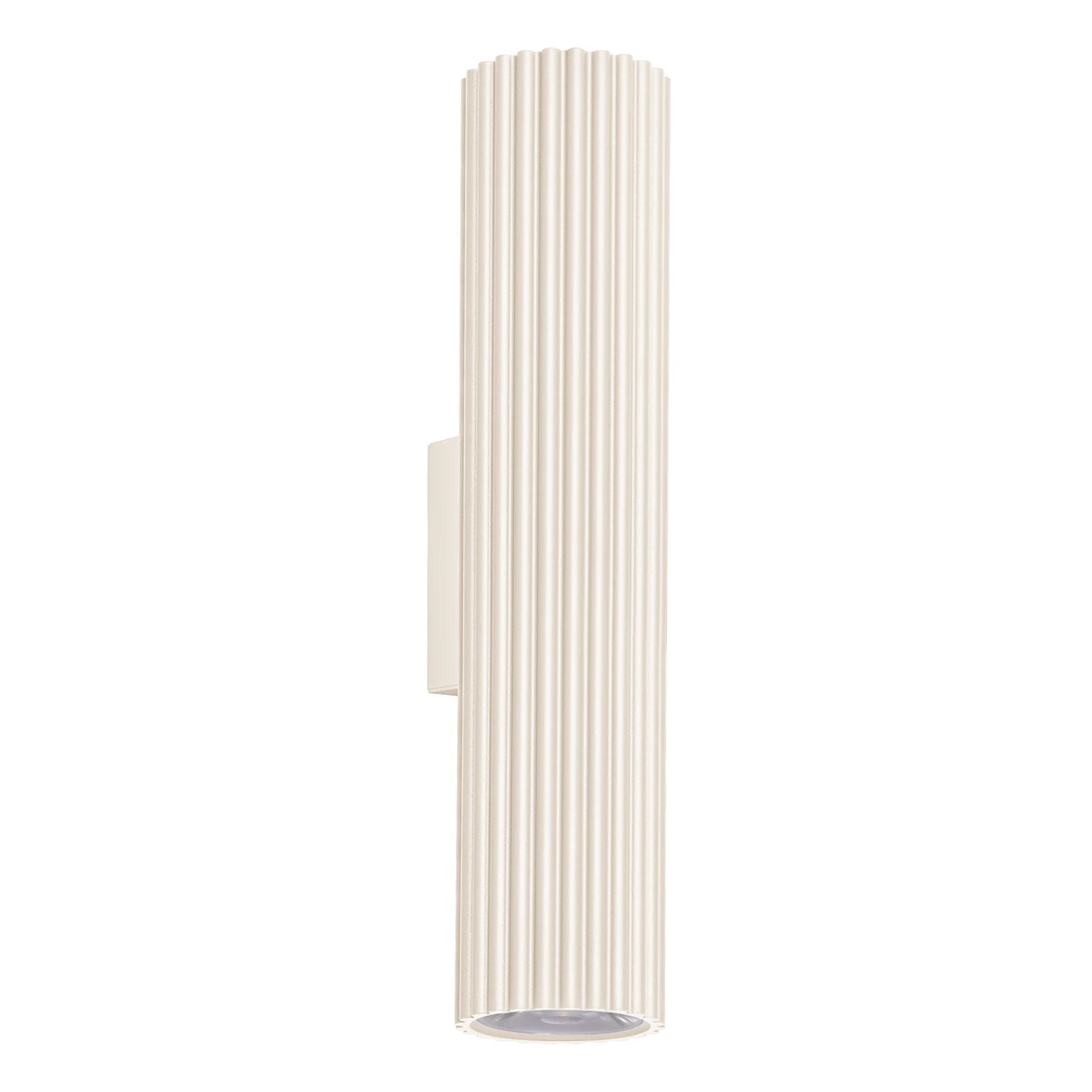 Sieninis šviestuvas 30 cm / 14 W – rifliuotas cilindras, smėlinis, DALI