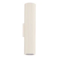 Sieninis šviestuvas 30 cm / 14 W – rifliuotas cilindras, smėlinis, DALI - Nuotrauka 1