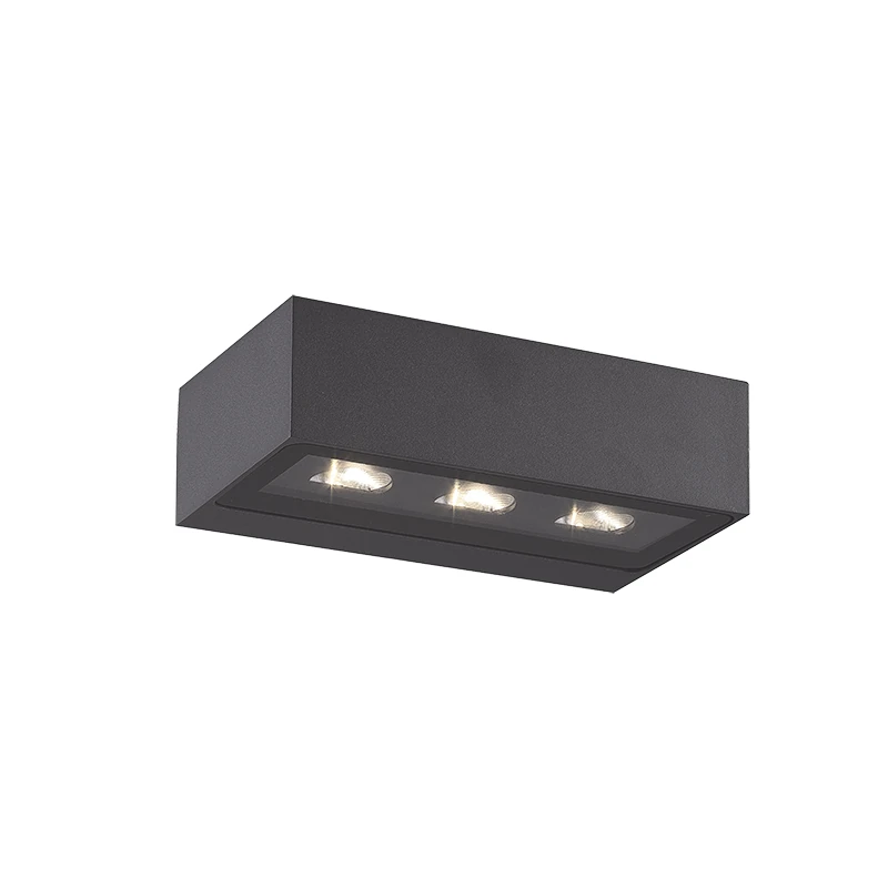 Lauko LED Sieninis Šviestuvas, Pilkas, 5W, IP54, Asimetrinis