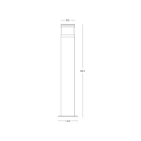 Lauko LED šviestuvas-stulpelis su betoniniu pagrindu, IP65 - Nuotrauka 3