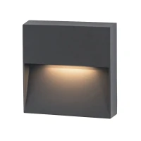 LED lauko laiptų šviestuvas 7W 3000K IP65 grafito spalvos, 5x16x16 cm, Sieninis, 7W - Nuotrauka 2